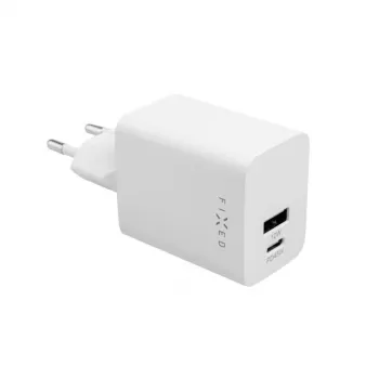 Cestovná nabíjačka FIXED Fixed Mini USB-C/USB 45W — kompaktná dvojportová nabíjačka s USB-C a USB-A
