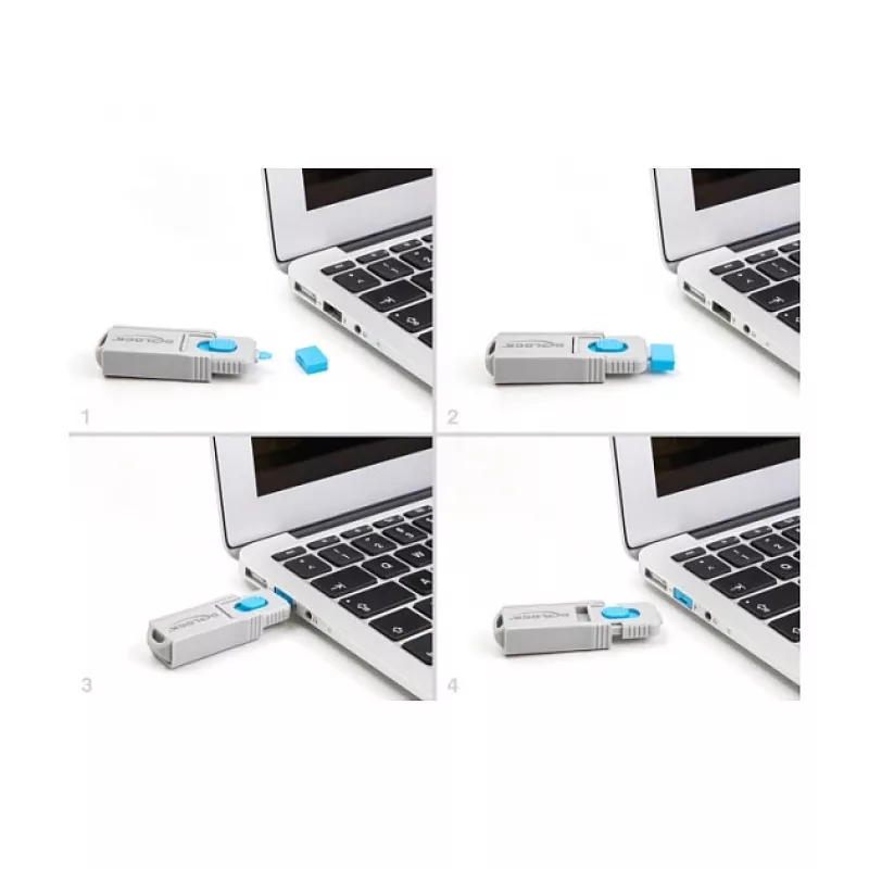 USB Type-A blokátor portov DeLOCK 20947 10 portov modrý