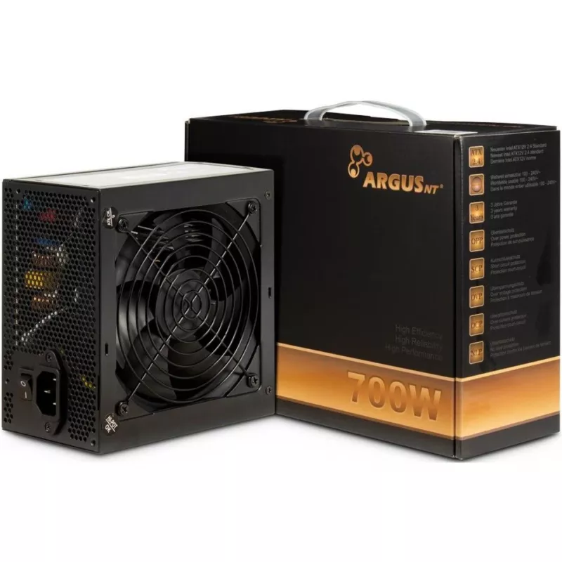 INTER-TECH ArgusNT BPS-700 napájací zdroj 120mm ventilátor Active PFC 6xSATA 4x PCI-E 6+2 2x 4+4pin 80+ Bronze 230V EU (88882179)