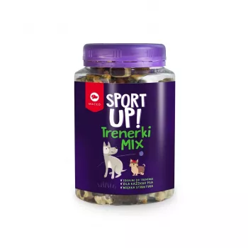 Psie maškrty MACED Sport Up! Mix 300 g — tréningové keksy so zmiešanými príchuťami, rybia príchuť, 300 g
