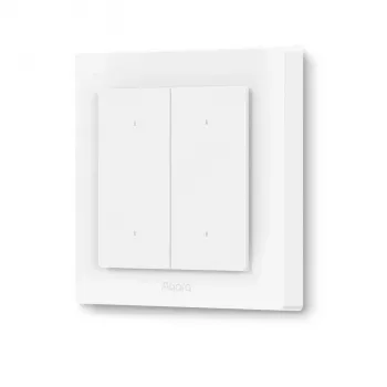 AQARA svetelný vypínač H2 EU (4 tlačidlá, 2 kanály) (WS-K08D) – Zigbee a Thread nástenný vypínač s 2 relé