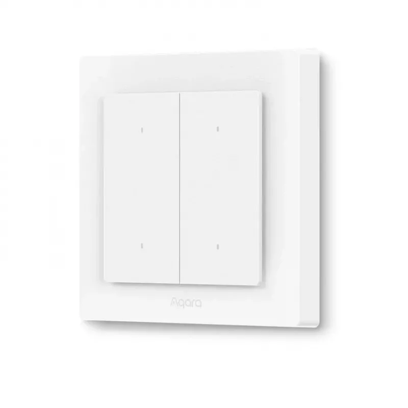 AQARA svetelný vypínač H2 EU (4 tlačidlá, 2 kanály) (WS-K08D) – Zigbee a Thread nástenný vypínač s 2 relé