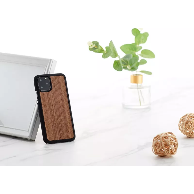 Puzdro na smartphone man and wood pre iPhone 11 Pro — čierny orech