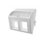 Adaptér 45x45 2xRJ45 konvexný zahnutý Alantec OS022 — 2-portový RJ45 uhlový adaptér
