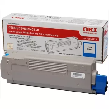 OKI toner azúrová 6000 strán pre C5850 C5950