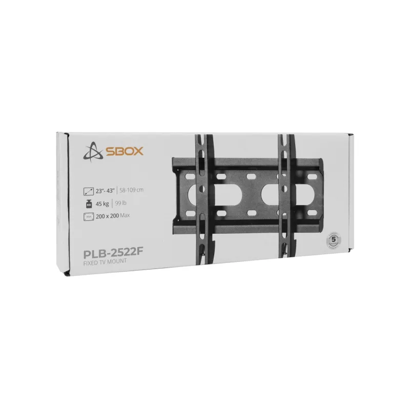 Montážny držiak SBOX PLB-2522F-2 pre zaťaženie 23–43/45 kg, doska 200×200 mm