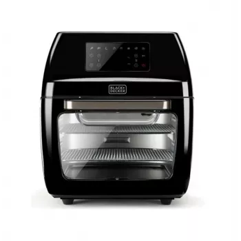 Teplovzdušná fritéza Black & Decker BXAFO1200E — 12 L, 1700 W, dotykové ovládanie, 40–200°C, otočný ražeň, pečenie a fritovanie