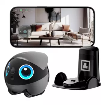 EnaBot Ebo Air 2 Plus mobilný domáci monitorovací robot s AI kamerou, sivá