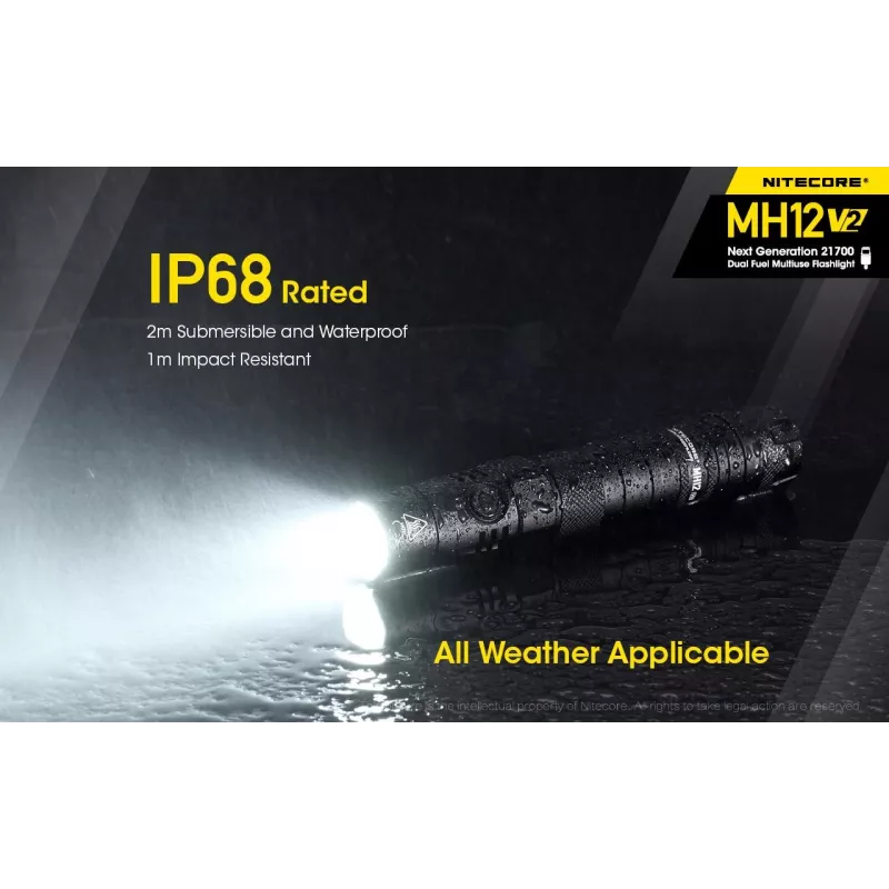 Ručná baterka Nitecore MH12 V2 čierna