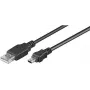 Goobay USB 2.0 Hi-Speed kábel 1 m, čierny, 1 m - USB 2.0 konektor samec (typ A) > USB 2.0 Mini konektor samec (typ B, 5-pin) (45740)