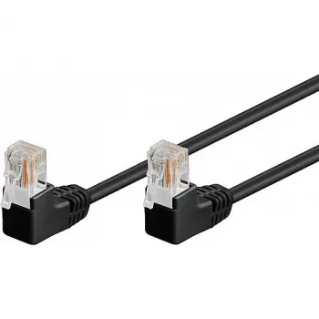 Wentronic 96090 patch kábel, RJ-45 konektor samec/konektor samec, Cat5e, U/UTP, čierny (96090)