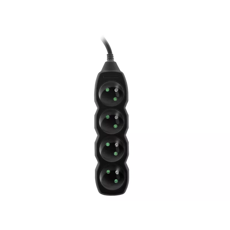 Tracer PowerCord predlžovací kábel, 4 zásuvky, 3 m, čierny