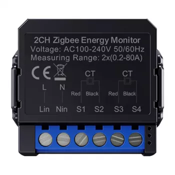 Inteligentný obojsmerný elektromer Avatto ZWPM16-2 ZigBee — monitorovanie spotreby a výroby energie