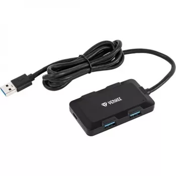 Yenkee YHB 4341BK 4-portový USB 3.0 hub s napájacím vstupom Micro USB