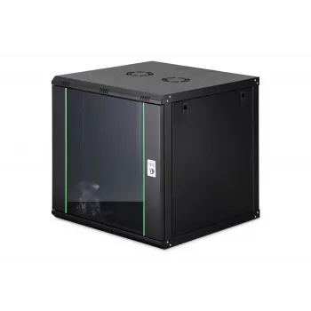 Nástenný sieťový rozvádzač DIGITUS Dynamic-N DN-37111 — 12U, 600 x 600 mm, IP20, kľúčový zámok