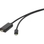 Renkforce USB / Mini-DisplayPort prepojovací kábel [1x USB-C™ konektor samec - 1x Mini-DisplayPort konektor samec] 5 m čierny (RF-3421684)