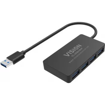 USB 3.0 hub VISION TC-USBHUB4P — 4× SuperSpeed USB 3.0 porty