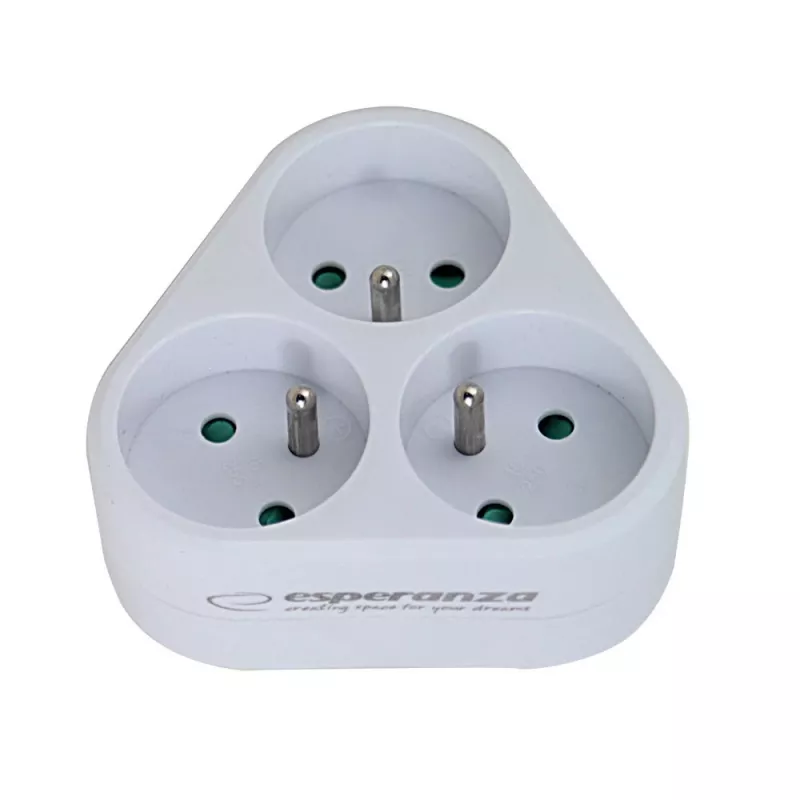 Esperanza ELK303W elektrický rozdeľovač, 3 zásuvky, biely