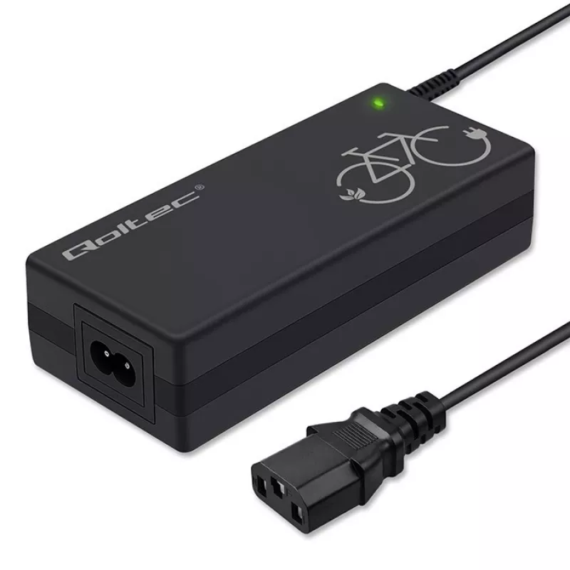 Nabíjačka QOLTEC 36V–42V 2A s 3-polovým konektorom samec C14-IEC pre batérie e-bike
