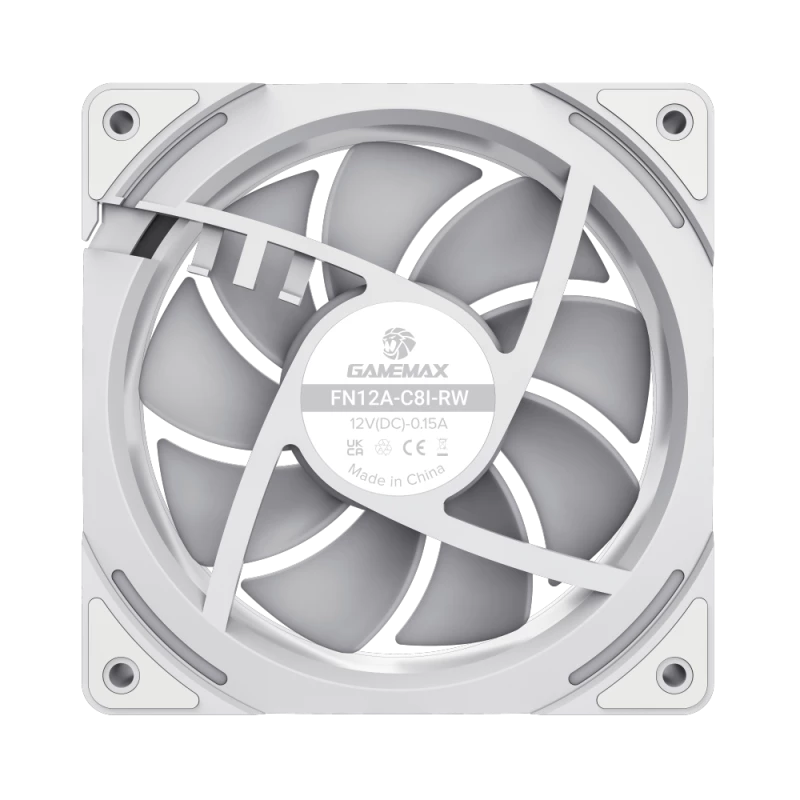 Gamemax | skriňový ventilátor | KF300R BK | biely