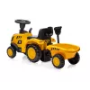 CAT Vozidlo traktor s prívesom žlté na sedenie