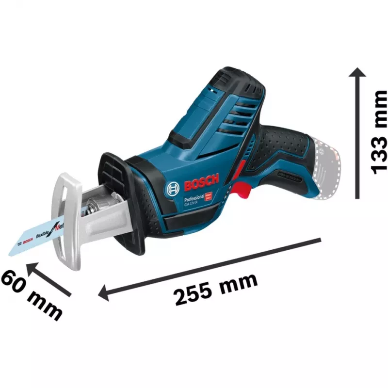 Bosch GSA 12V-14 Professional akumulátorová mečová píla, 12 V, bez akumulátora, modrá/čierna