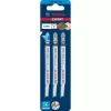 Bosch 2 608 900 550 čepeľ do priamočiarej/vykružovacej/šablónovacej píly čepeľ do priamočiarej píly vysokouhlíková oceľ (HCS) 3 kusy