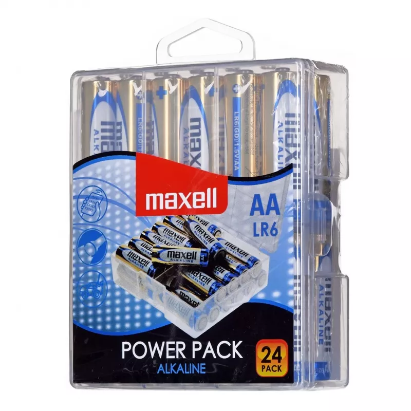 MAXELL alkalická batéria LR6 VALUE BOX, 24 kusov.