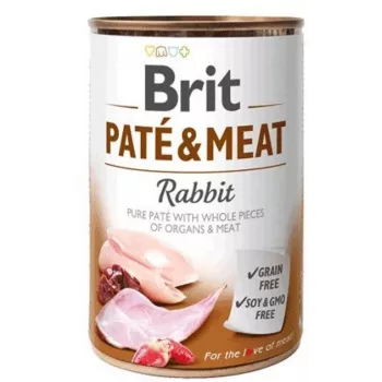 Brit Paté & Meat with Rabbit mokré krmivo pre psov 400 g