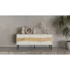 TV skrinka Cama INSERTO 3D 143,5x40x61,5 cashmere + LED