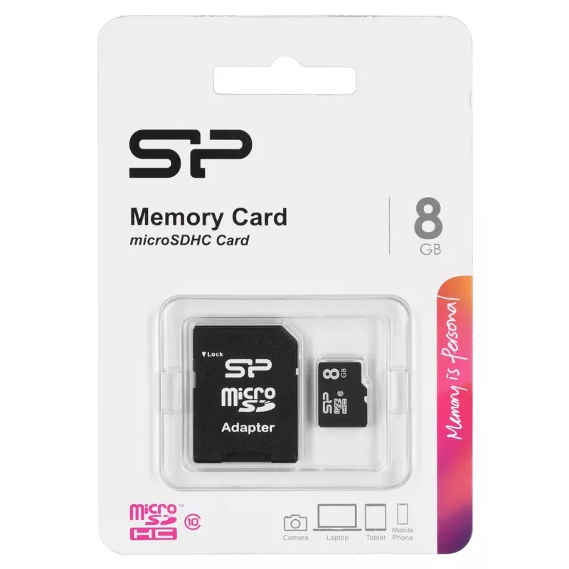 Silicon Power SP008GBSTH010V10SP pamäťová karta 8 GB MicroSDHC Class 10
