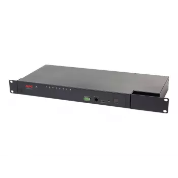 KVM switch APC KVM0108A, 8-portový PS/2 VGA, 1U rack, 1600x1200, čierna