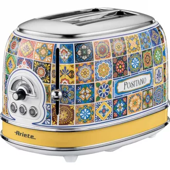 Ariete 155 hriankovač Positano, 810 W, 2 plátky, 6 stupňov opečenia, zásobník na omrvinky, funkcia rozmrazovania, automatické vyhadzovanie, bez klieští