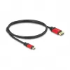 DeLOCK USB-C na DisplayPort kábel 8K 30Hz HDR 1m červený