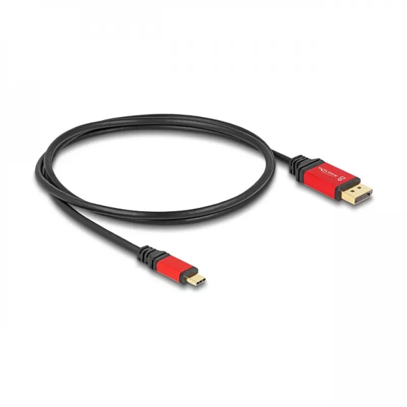 DeLOCK USB-C na DisplayPort kábel 8K 30Hz HDR 1m červený
