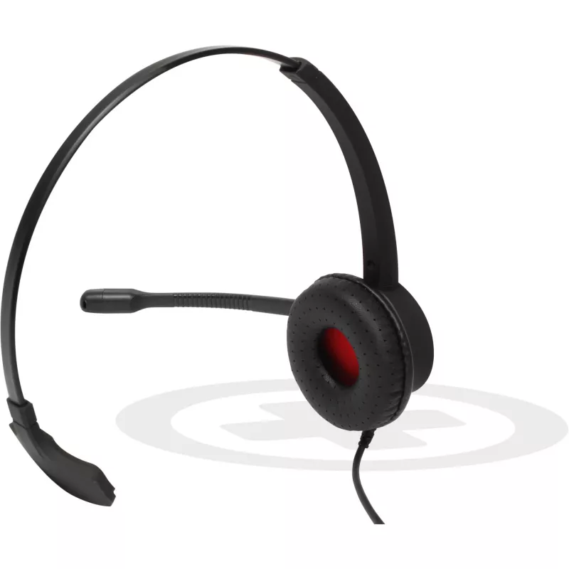 Mono USB headset Plusonic 10.1P — jednoúškový USB headset kompatibilný s Teams a Skype