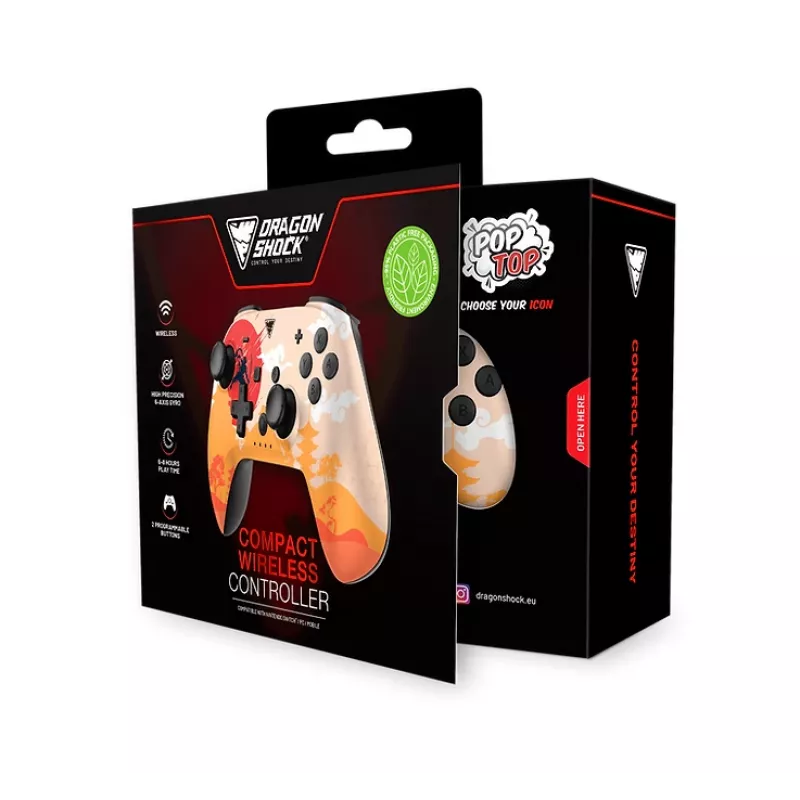 Dragonshock PopTop Compact - gamepad - Nintendo Switch - tlačidlo Späť - D-Pad - tlačidlo Home - tlačidlo Reset - bezdrôtový - Bluetooth - USB Type-C (D