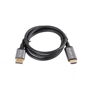 Kábel DisplayPort(M)-HDMI(M) 1 m 4K čierny a strieborný