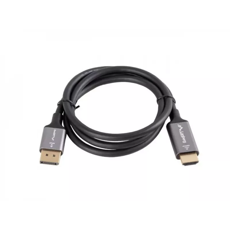 Kábel DisplayPort(M)-HDMI(M) 1 m 4K čierny a strieborný