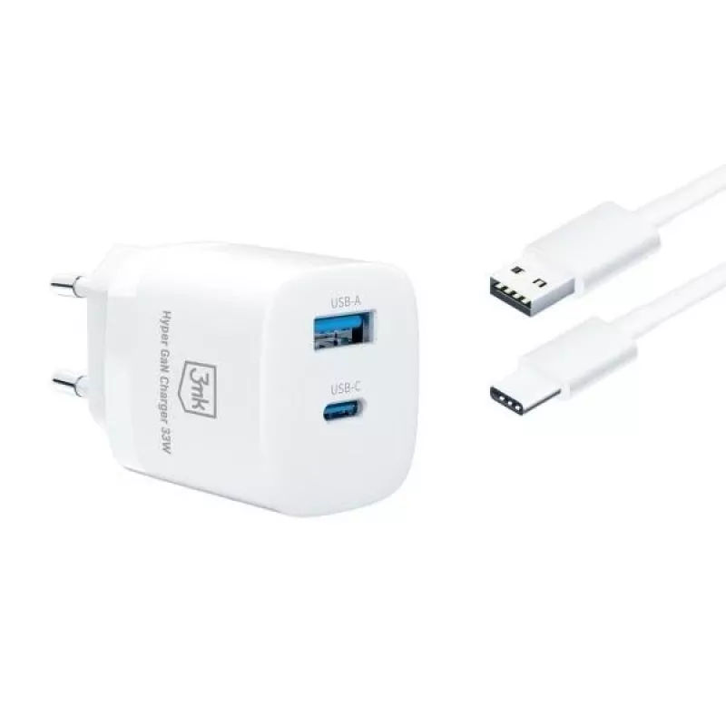 Nabíjačka 33W GaN PD 1xUSB-A+1xUSB-A
