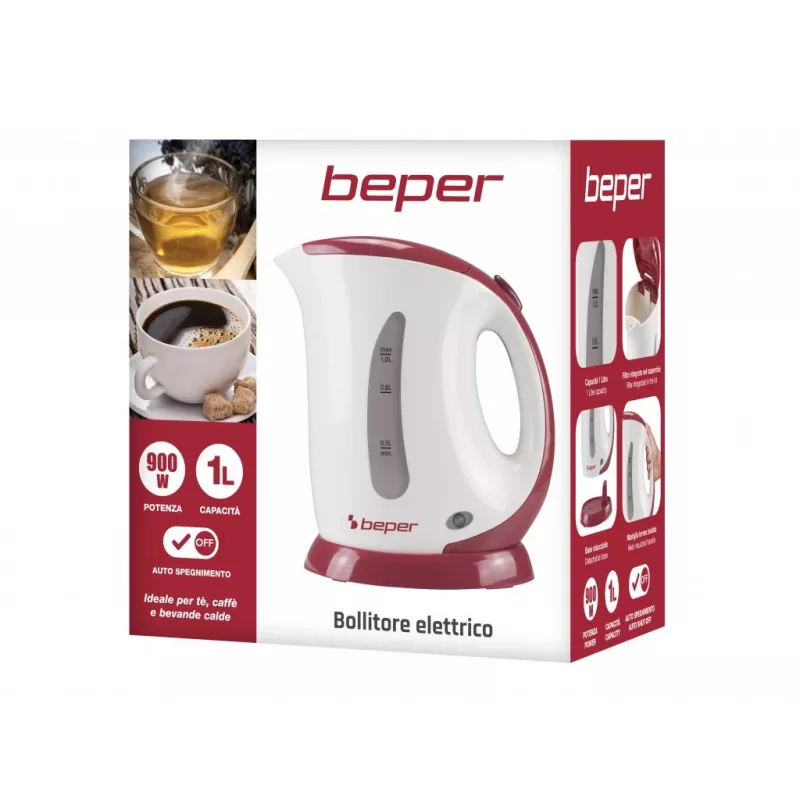 Elektrická kanvica Beper BB.050 1L 2200W biela