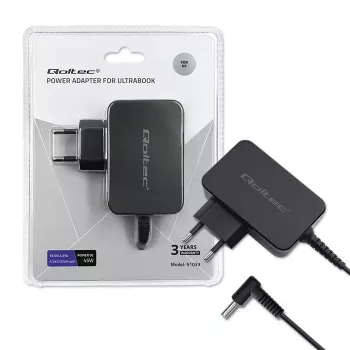 AC napájací zdroj QOLTEC 51033 pre notebooky, 45 W, 19,5 V, 2,31 A, 220–240 V, pre interiér, čierny, 1,7 m kábel