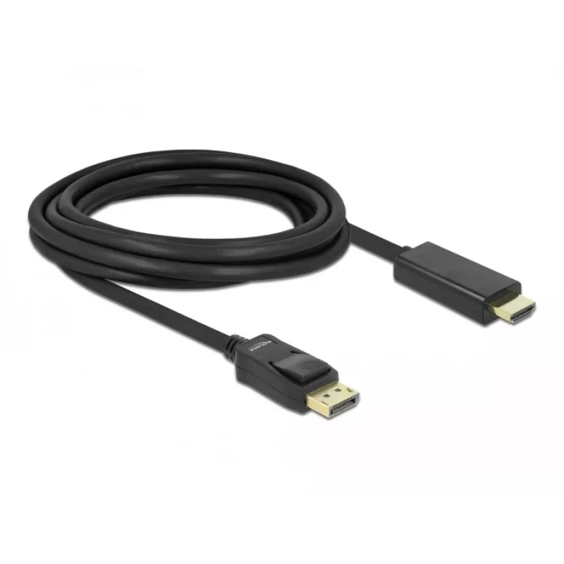 Delock kábel DisplayPort 1.1 konektor samec > High Speed HDMI-A konektor samec pasívny 3 m čierny (82435)