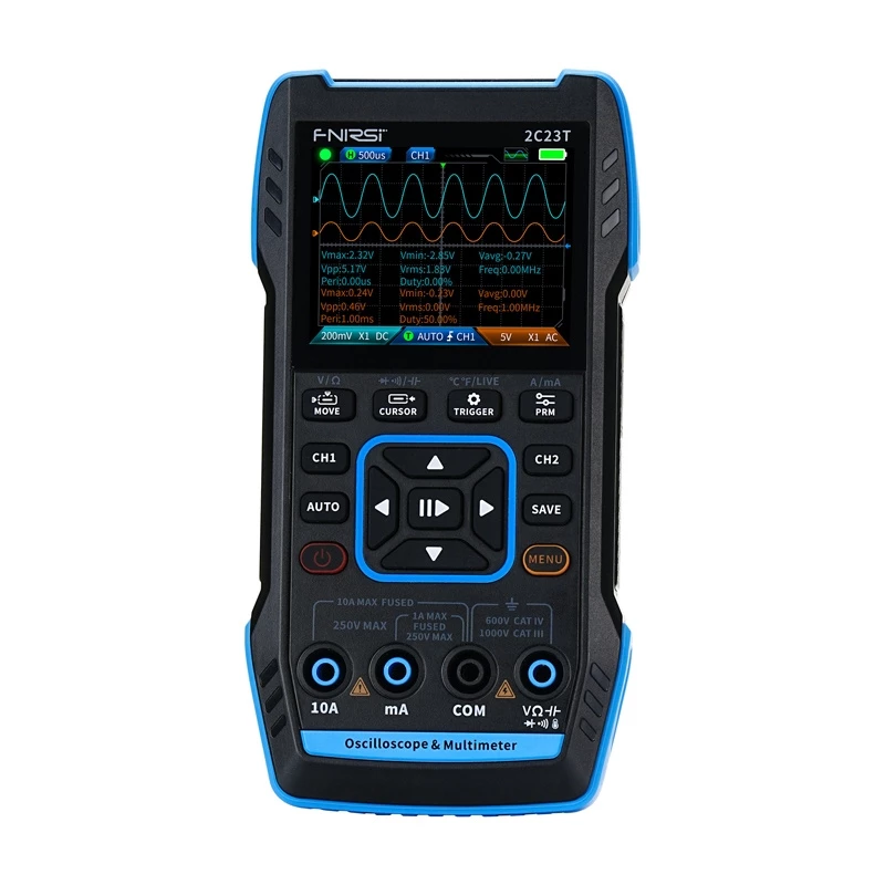 Prenosný 3-in-1 osciloskop FNIRSI 2C23T multimeter signálny generátor