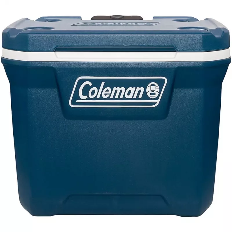 Coleman 50QT Xtreme kolieskový chladič, modrý, plast, polyuretán (PU), čierny, 47 l, 113 kg