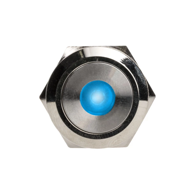 Tlačidlo DimasTech PD211 22 mm Silverline Dot RGB — vandalizmu odolné panelové tlačidlo