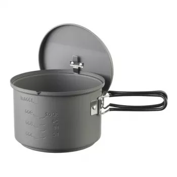 ESBIT súprava na varenie s liehovým varičom, hliník 1,5 L, Ø15,4 cm, H115 mm, čierna