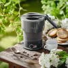 Elektrická rýchlovarná kanvica Adler AD 1377G, objem 0,6 L, 600 W, sivá, plast/silikón/nerez