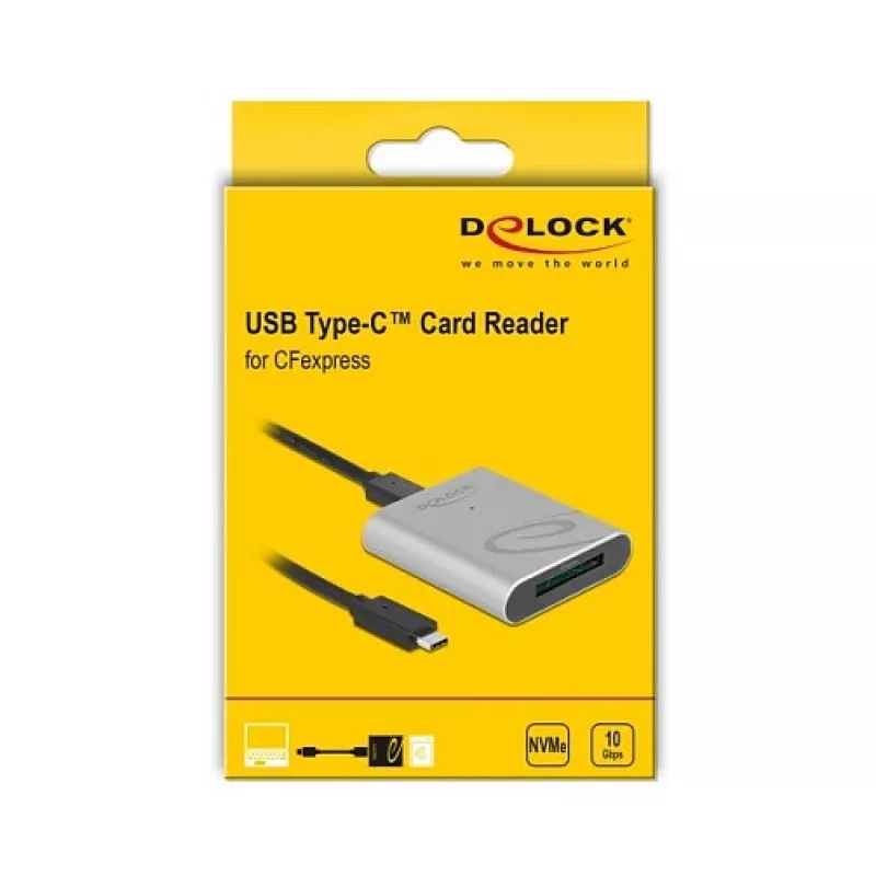 Čítačka kariet DeLOCK 91751 USB 3.2 Gen 1 Type-C strieborná