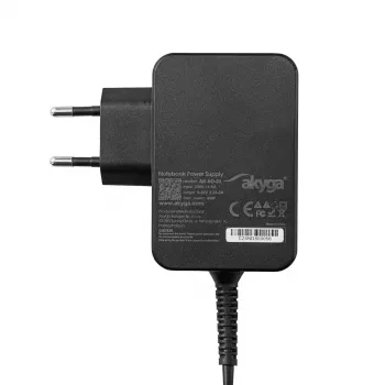 Akyga AK-ND-81 USB-C GaN napájací zdroj pre notebook 65 W, PD 3.0, 5–20 V, 1,8 m kábel, čierny